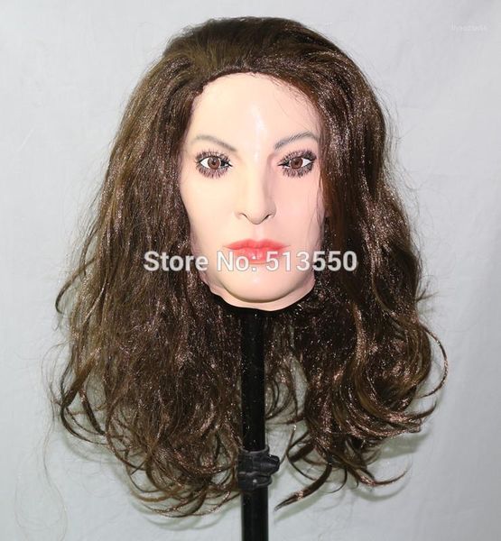 

halloween figure dance party and masquerade masks realistic female mask1