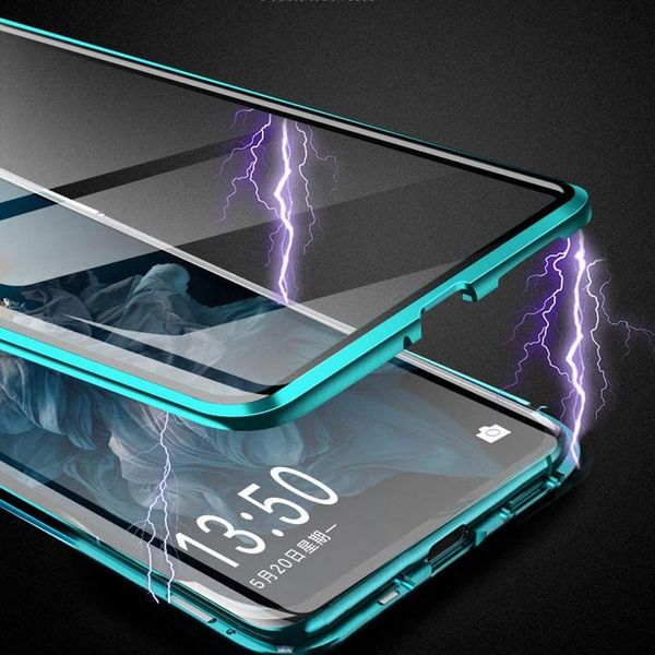 

360 double sided glass magnetic case for xiaomi redmi note 10lite 9s pro 8a mi10 10pro 10ultra plus transparent temper wmtcgg