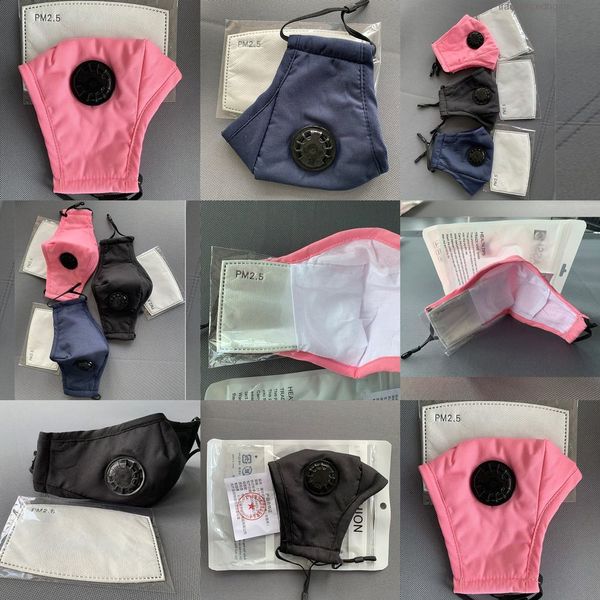 

pm2.5 mask face washable anti-dust pink reusable blue breathing valve masks thick 2 carbon fil