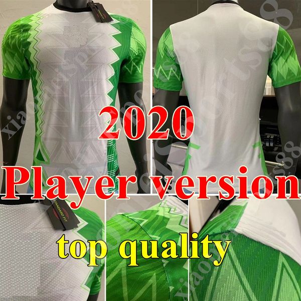 

2020 national team player version jersey home soccer shirt osimhen iheanacho moses musa ndidi 20 21 maillot football shirt, Black;yellow