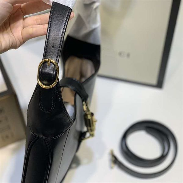 

without logo sample black leather baguette luxurys designers bags silver hasp buckle underarm bag one shoulder bag new fashion handbag purse