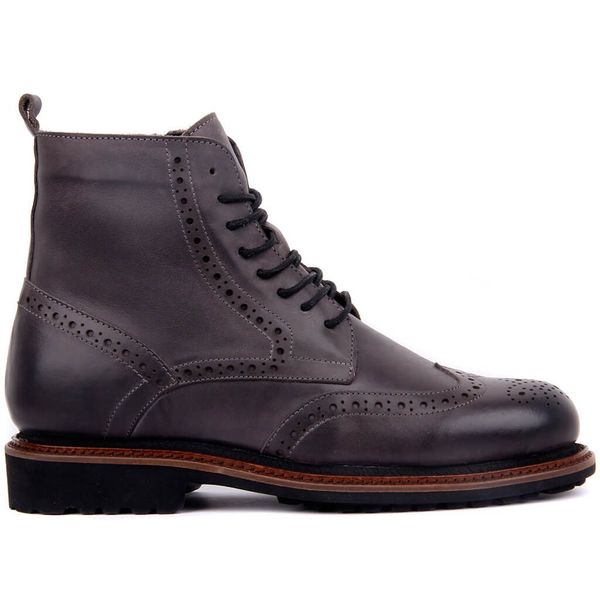 

sail male boot lakers with gray leather zipper hcdz, Black
