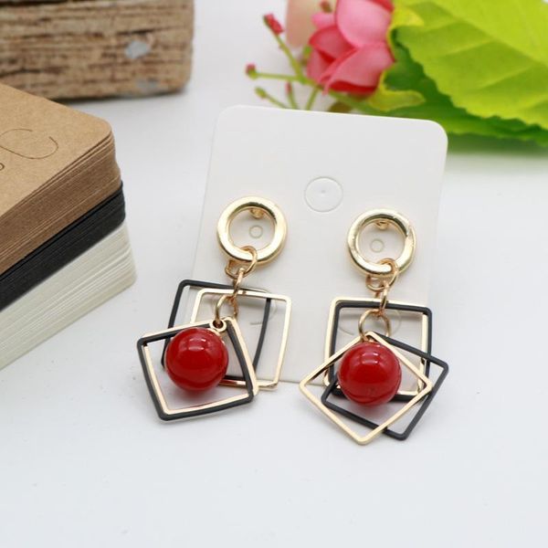 

50pcs 3.8x4.8cm earring display card earring card holder blank kraft paper tags for diy ear studs long drop jewelry display card q bbyboc, Black