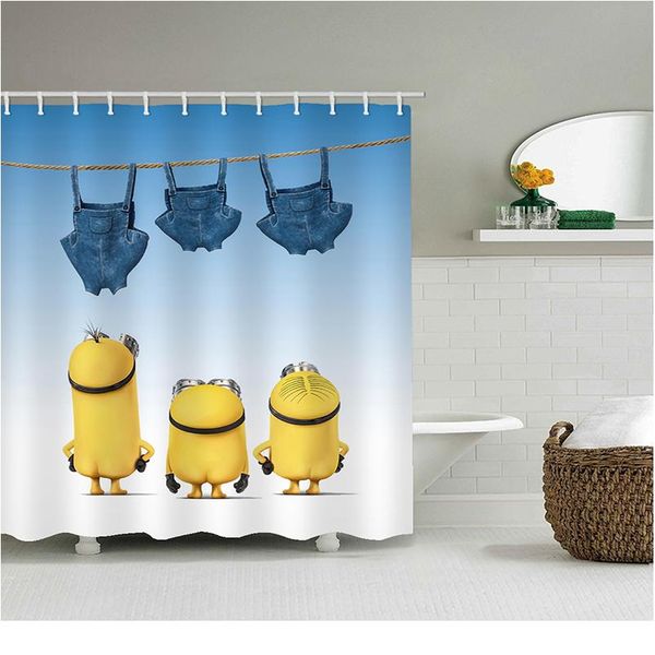 

желтые занавески для душевые озорные миньоны серии душевые занавески для ванны занавес полиэфирной водонепроницаемый ванной занавес yello wm