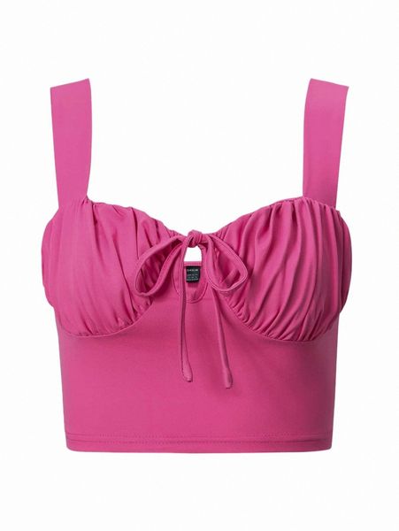 

ruched tie front crop tank z84e#, White