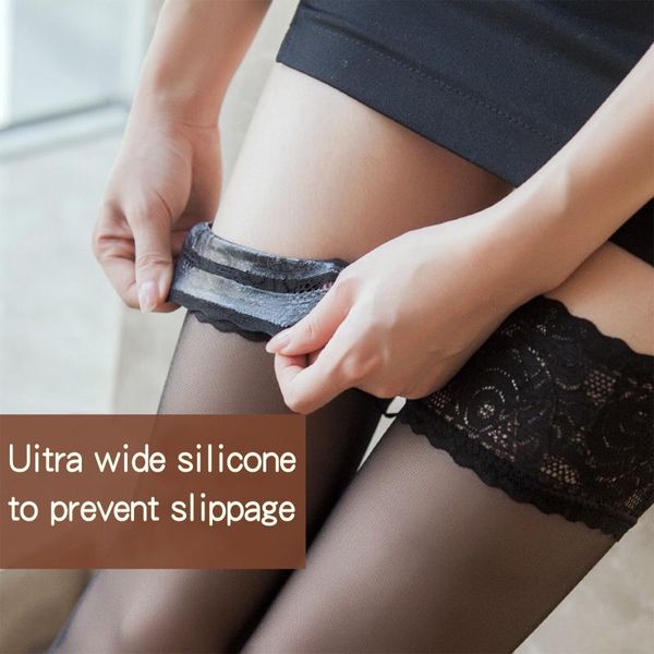 

socks & hosiery 2021 knee high designer nylon lace fish net thigh women transparent elastic stockings kawaii, Black;white