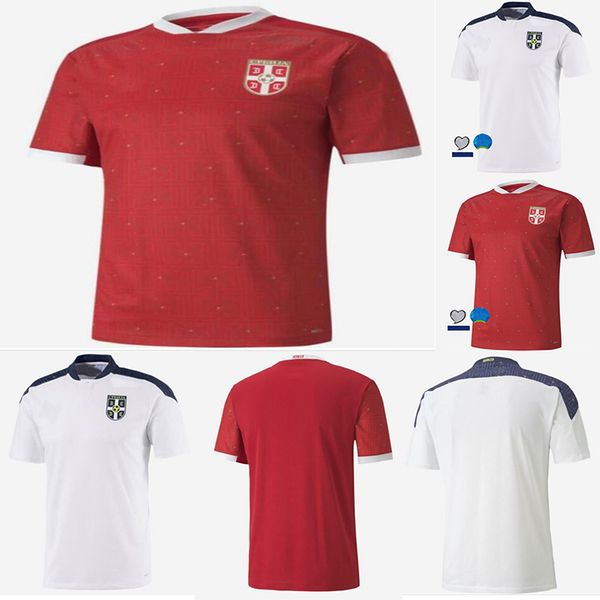 

2020 2021 serbia home red soccer jersey 20 21 srbija away mitrovic tadic kolarov matic kostic ivanovic men football shirt uniform, Black;yellow