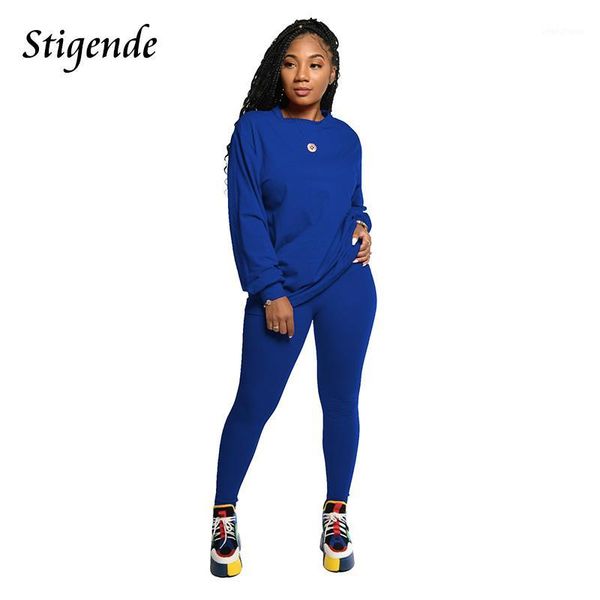 

stigende casual solid color two piece set women bodycon 2 piece trouser and shirt ladies autumn long sleeve 2 outfits1, Gray