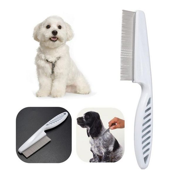 

2020protect flea comb for cats dogs pet stainless steel comfort flea hair grooming tools deworming brush short long hair fur remove with dhl