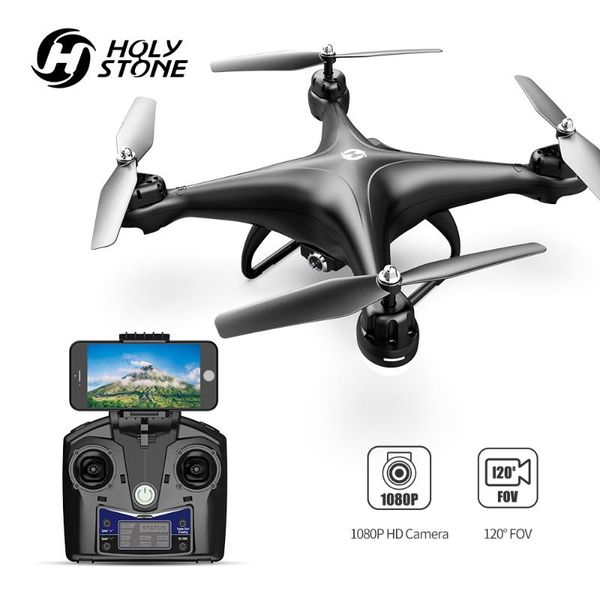 

holy stone hs110d fpv rc drone with 1080p hd camera live video 120°wide-angle wifi quadcopter with 3d flip voice control dron