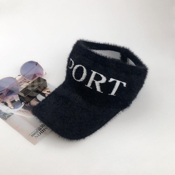 

winter hats for women 2020 knitted mink empty hat fashion letter duck tongue baseball cap elasticity sports caps hats women, Blue;gray