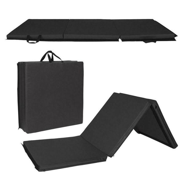 

2'x5'exercise non-slip tri-fold thick foam gym mat for gymnastics yoga fitness