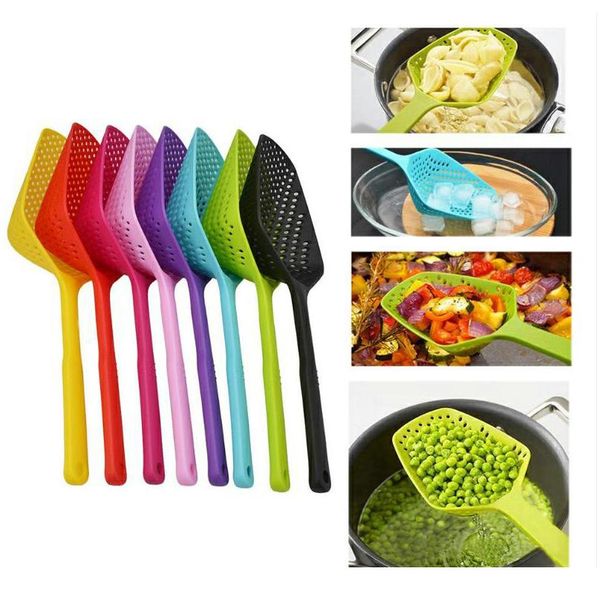 

vegetable strainer cooking shovels vegetable french fries strainer scoop nylon spoon large colander soup filter kitch sqcmmn