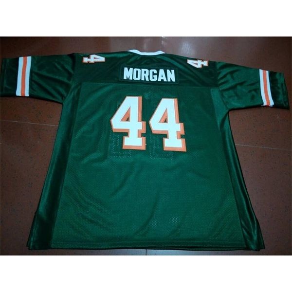 

cusom 3421 miami hurricanes morgan #44 real full embroidery college jersey size s-4xl or custom any name or number jersey, Black