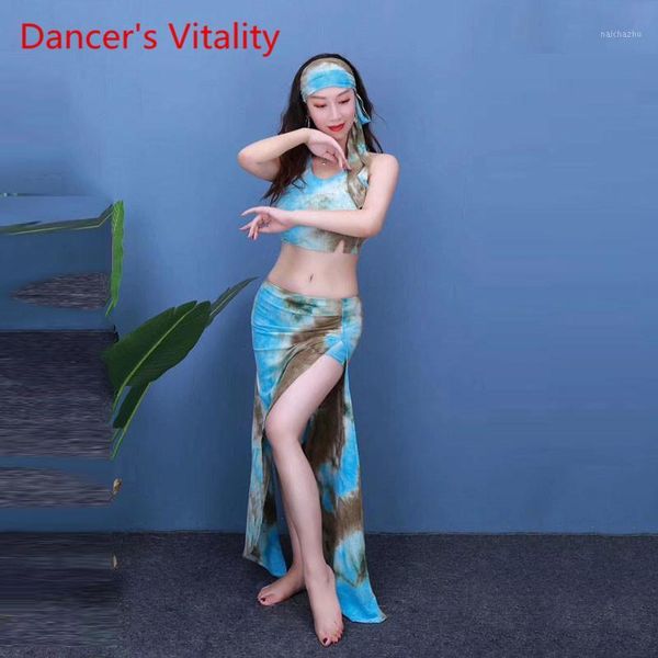 

belly dance training suit 2020 new long skirt set for female beginners women belly dancing clothes suit lady egypt dance ski1, Black;red