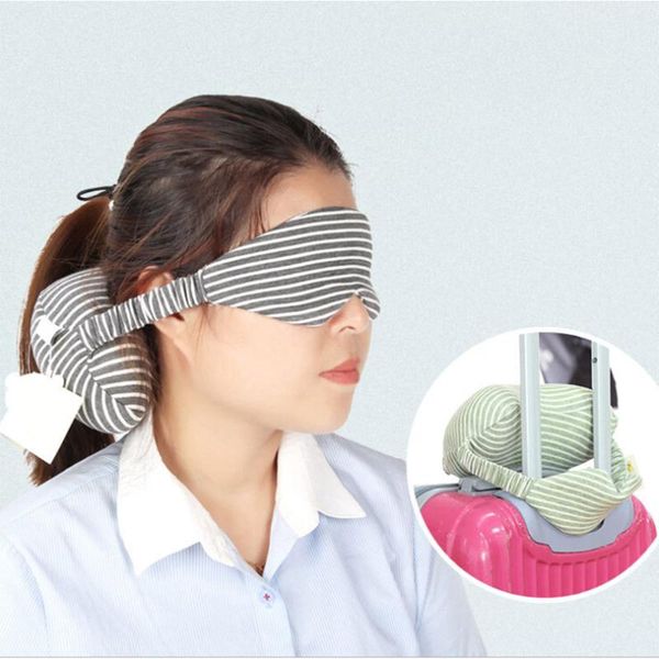 

multi-function business travel u-shape neck pillow & eye mask portable comfortable memory foam pillow valentine's day gift