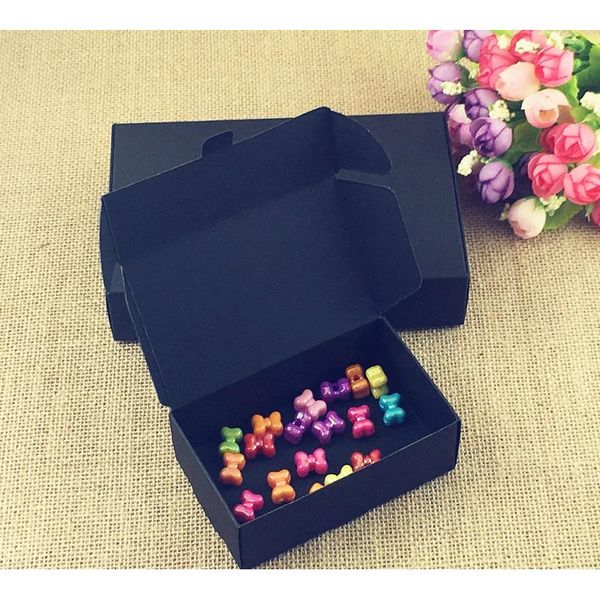 

24pcs/lot black carton kraft paper tab-lock box white wedding gift packing box wedding candy box party favors so bbyxgj