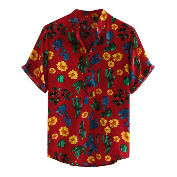 

klv modis men shirt mens summer lapel flower print short-sleeved stylish beach hawaiian shirt blouse camisa masculina l0708, White;black