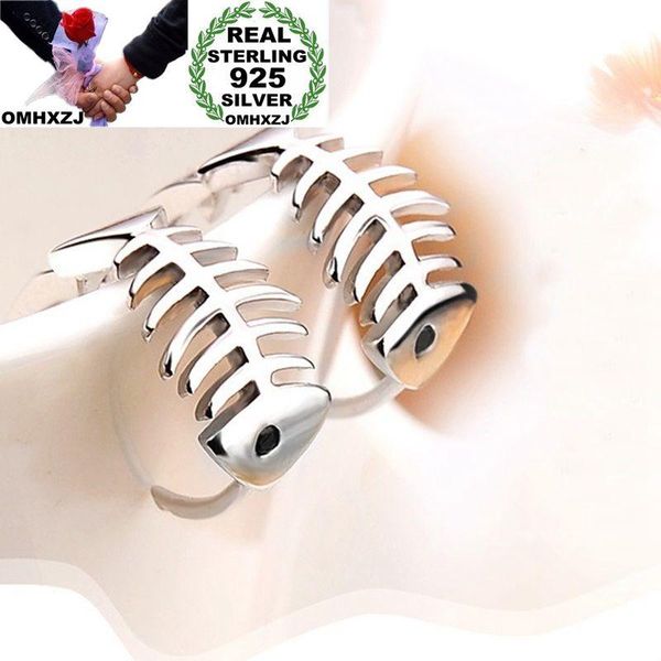 

omhxzj wholesale personality fashion woman girl party wedding white fish bone 30% sterling silver hoop earrings ye465, Golden;silver