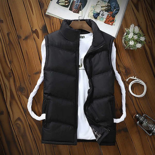 

new vest in autumn and winter of 2019 youth korean version slim casual solid color thickened warm men's jacket fashion, Black;white