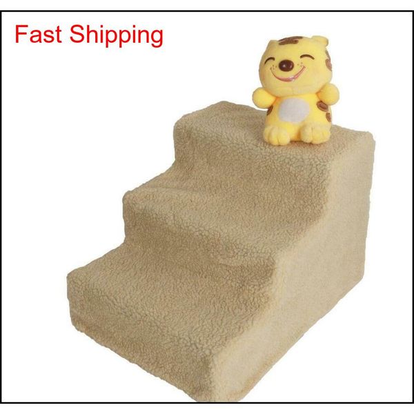 

plastic 3 steps pet stairs cat step ladder dog climb ramp beige 20kg lt2mg