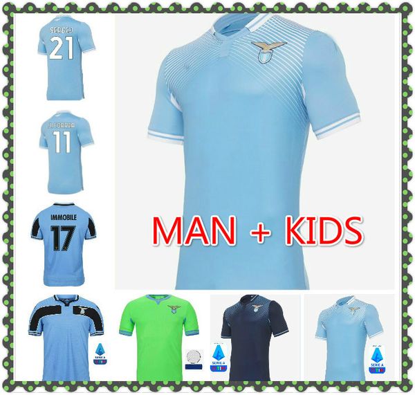 

20/21 lazio #17 immobile soccer jersey 2020 lazio #21 sergej #7 kishna soccer shirt #6 lucas #10 luis alberto custom football uniform, Black;yellow