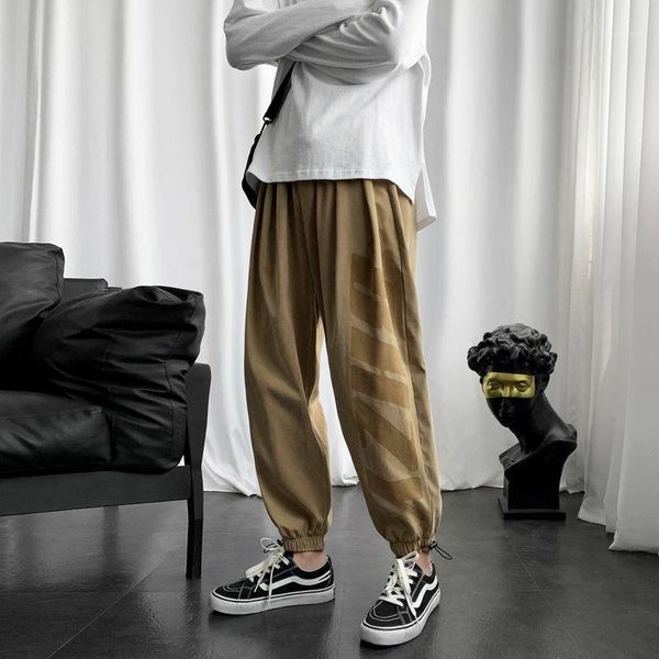 

hybskr men's graphic printed straight harem pants korean 2020 autumn fashion man loose trousers streetwear male casual pants1, Black