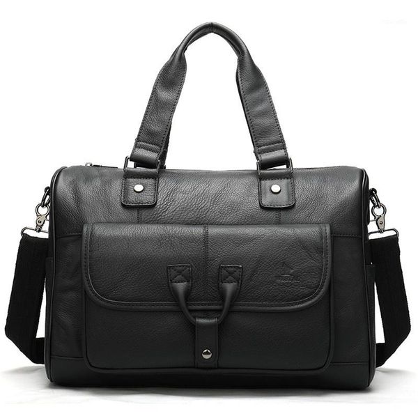 

briefcases 100% genuine leather briefcase men bag office bags for lapman messenger hangbag 86661