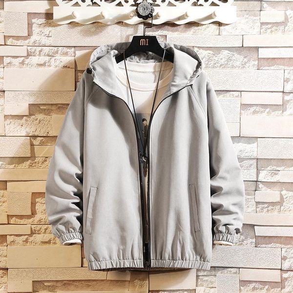 

#2444 long sleeve black jacket male plus size 5xl long sleeve hooded jackets coats men loose spring autumn big size coat man, Black;brown