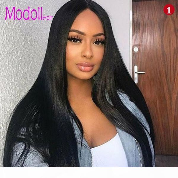 

human hair lace front wigs for women 613 blonde lace frontal wig pre plucked with baby hair straight brazilian human hair lace wig, Black;brown