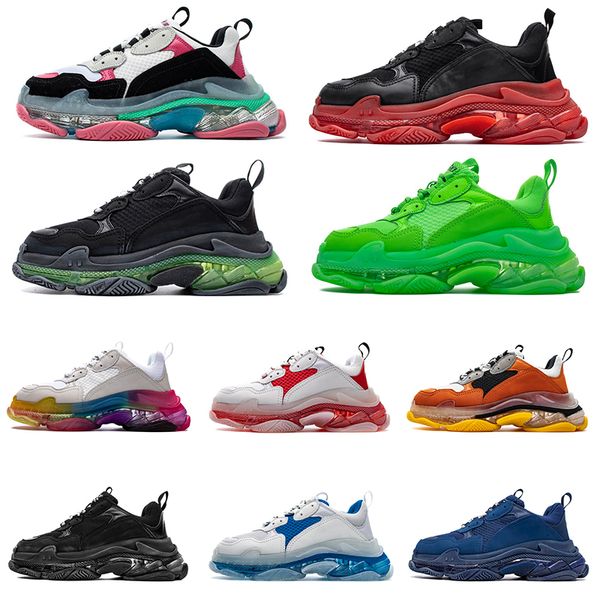 

fashion vintage dad shoes triple s womens mens casual shoes platform designer shoes paris 17fw women 2021 new flats trainers sneakers