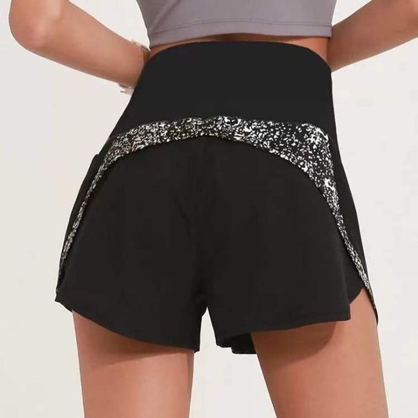 

lu new sports shorts women's luminous running yoga shorts show thin quick dry printing56555
