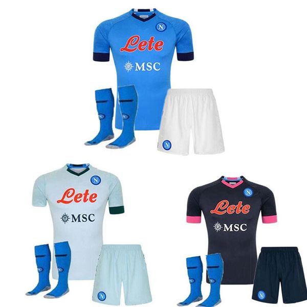 

мужские 20 21 21 джерси футбол джерси неаполь 2020 2021 koulibaly zoneigne milik mailoots h.lozano mertens мужчины детский костюм футбольная, Black