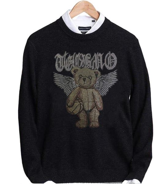 

streetwear sweater rhinestone casual slim fit men's fashion brand sweater diamond stone, White;black