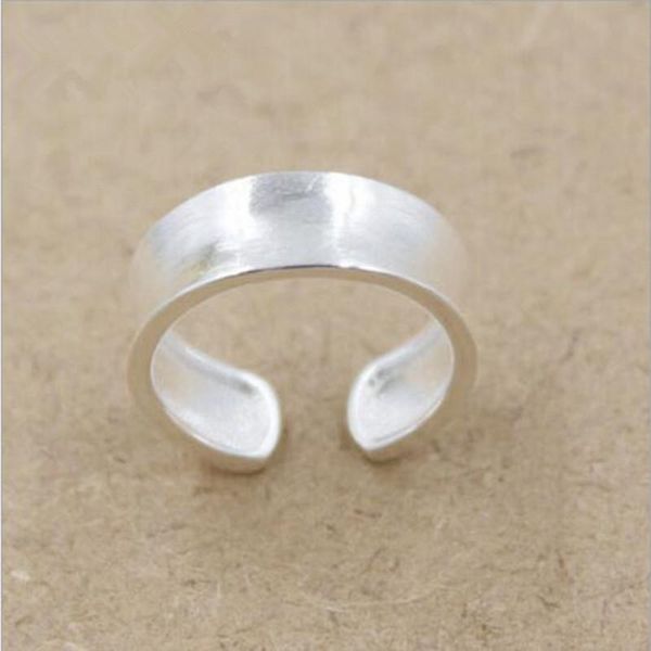 

cluster rings 925 sterling silver jewelry simple concave surface korean wholesale temperament opening sr177, Golden;silver