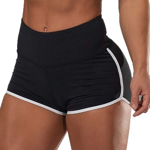 

new women yoga sports summer running shorts leggings high waist short fitness jogging clothing, White;black