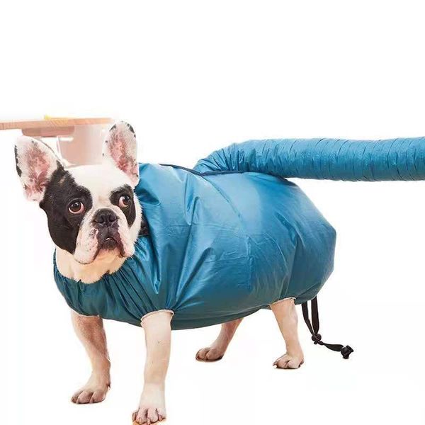 New Pet Secagem Saco De Cão Do Cão Saco De Saco De Cat Banho Seco Forno Seco Saco De Sacos Pets Gatos Dos Cães Secador Moda Pacote Azul Alta Densidade Oxford Pano De Prata Banhado Packs Tamanho 4