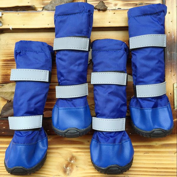 Outdoor Long Dog Boot 100% impermeabili Scarpe per cani di grossa taglia con suola in gomma Stivali da neve invernali Cucitura sigillante Rain Jack Boots 201109