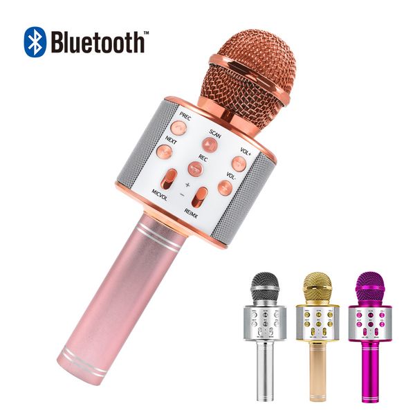 

bluetooth karaoke microphone wireless microphone portable professional speaker handheld home ktv player singing recorder mic
