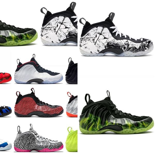 

penny 2020 air\rfoamposite hardaway shoes shattered backboard paranormanz vandalized camo crimson mens basketball shoes sneakers size 13, White;red