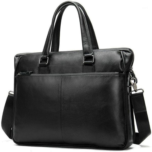 

business men briefcase leather laphandbag genuine leather casual man bag for male shoulder bag male office messenger1