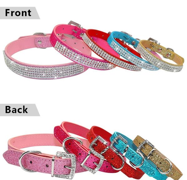 

bling diamante rhinestone pu leather cat dog collars pink for small medium dogs chihuahua yorkie 5 qyldqr dh_niceshop