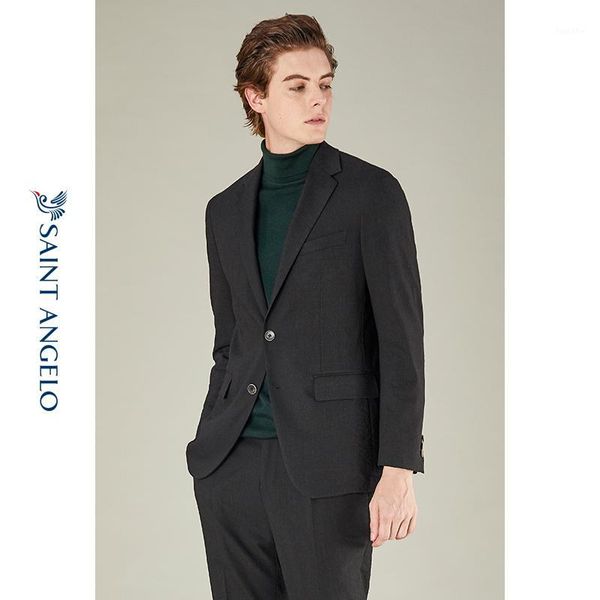 

light formal wear series] new business professional men's suit flat collar youth suit1, White;black