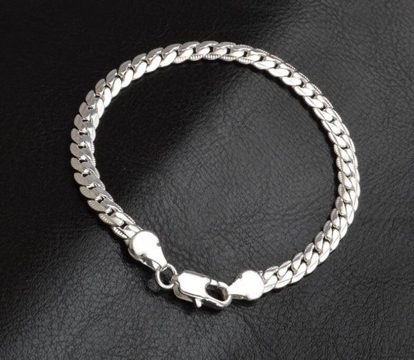 

fashion gold womens accessories 5mm hip 18k luxury necklace chain bracelet plated miami gifts mens chains necklaces hop jewelry eirdl, Silver