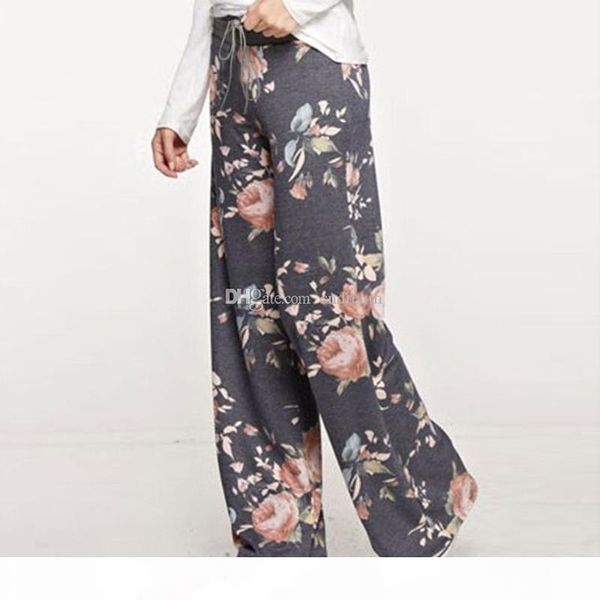 

loose drawstring waist tie pants trousers comfortable women floral print loose fitting pants fashion women clothing will and sandy gift, Black;white
