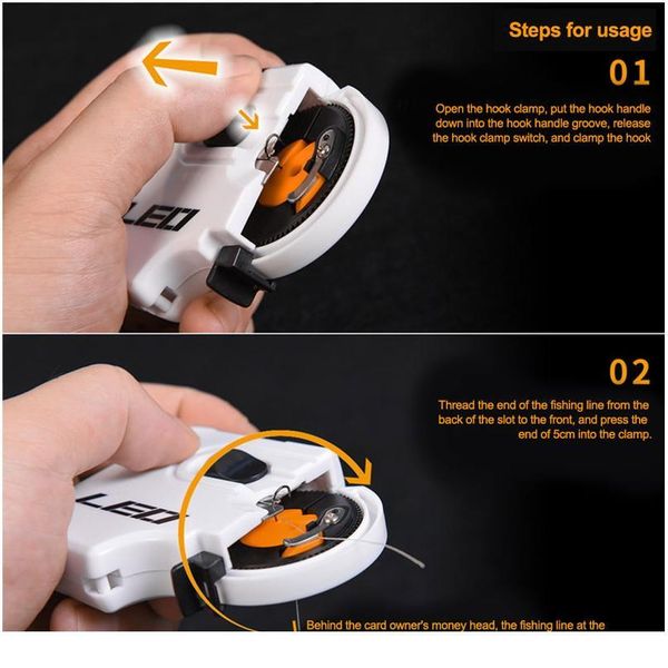 

2 styles electric matic fishing hook fast fishing hooks tie machine fishing accessories binding device knot tool bbyyah