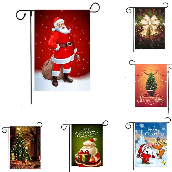 

factory5ksmmerry hanging flag flax santa door banner outdoor ornament christmas decorations for home xmas gift new year