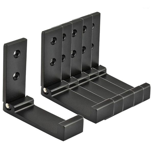 

hooks & rails 6 pcs folding jacket hook space metal towel wall mount retractable1