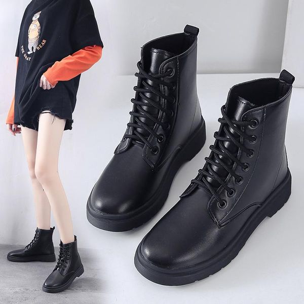 

boots thin shoes women autumn fashion wild single british style short, Black