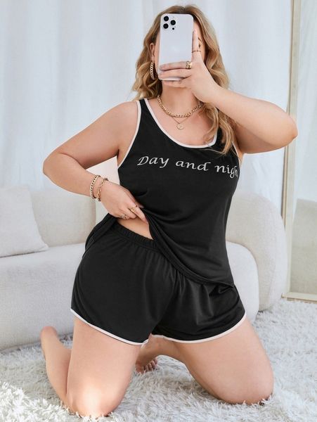 

plus letter graphic contrast binding pj set e4u0#, Black;white